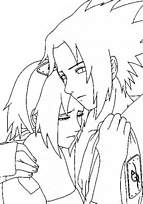 coloriage sakura et sasuke